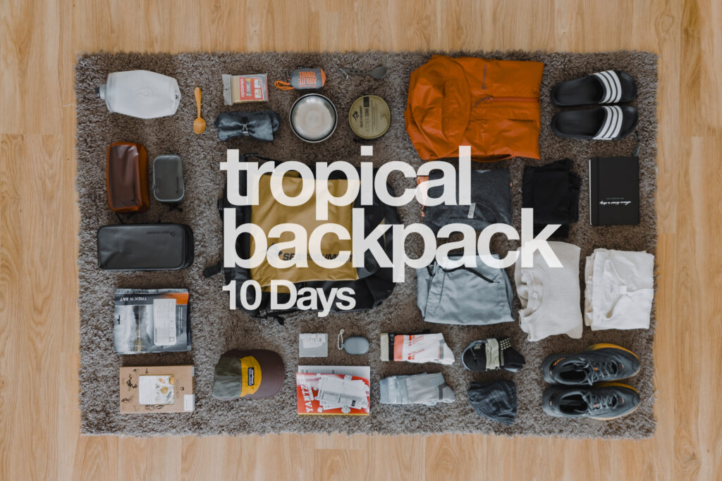 tropical backpack 10 days